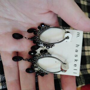 M. Haskell black dangle earrings